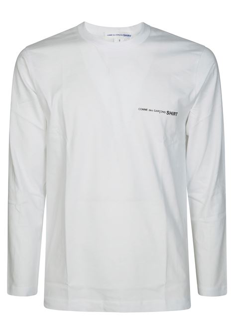 t-shirt knit uomo bianca COMME DES GARÇONS SHIRT | FO-T0253